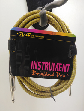 Boston Noiseless Braided Pro cable 1/4" jack to jack |  Καλώδια στο Pegasus Music Store